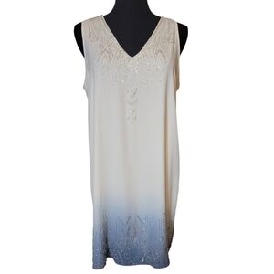 Sam Edelman Ombre Beaded Shift Dress Size Small